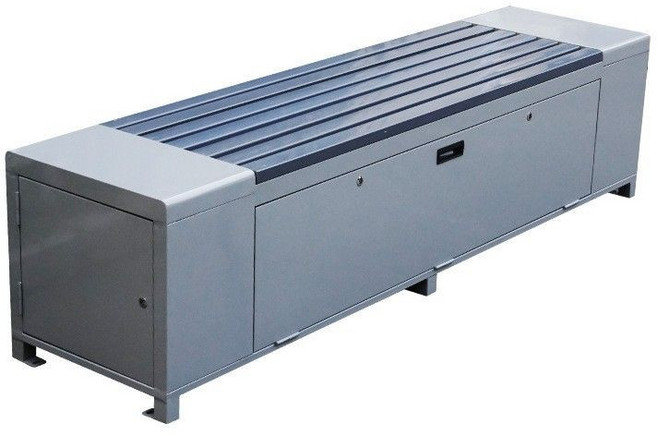 야외 보관함 수납 벤치 데크박스 마당 공구함 정원 정리함, 그레이 200x50x50cm