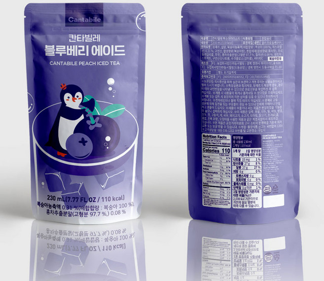 마켓큐브 칸타빌레 블루베리에이드 피시방 사무실 직원 손님 음료 pc방 매점 캠핑, 230ml, 10개
