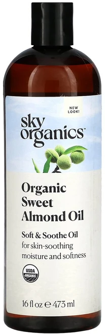 스카이 오가닉스 유기농 스위트 아몬드 오일 473ml (16 fl oz) SYO-00703, 16 액상 온스_스위트 아몬드 - 쿠팡