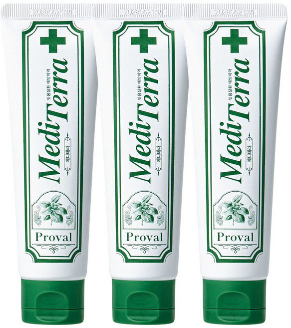 프로벨 메디테라 잇몸치약 특허성분함유 구취제거 불소 잇몸질환예방+제조사책임보험, 3개, 120g