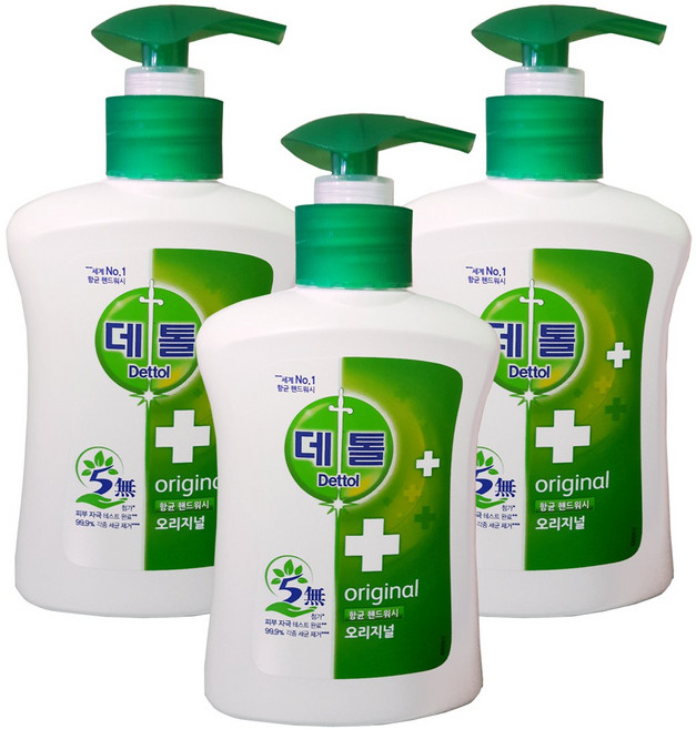 데톨 항균 핸드워시 본품, 250ml, 3개