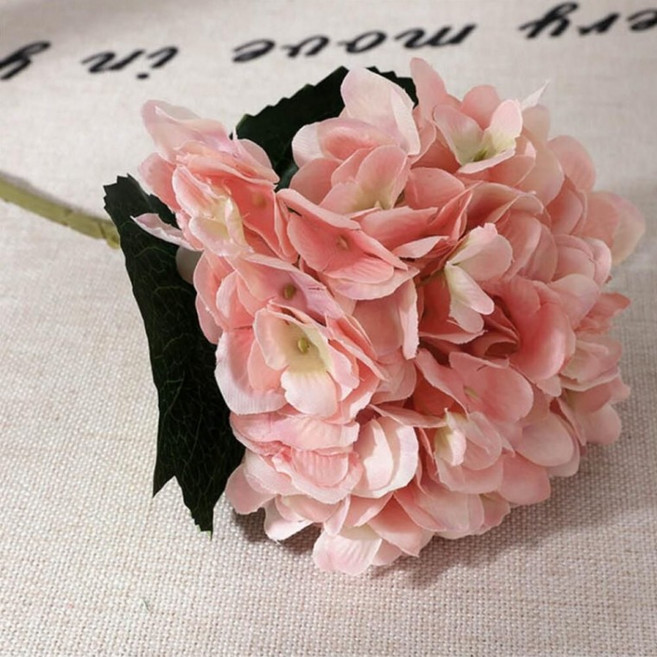 실내 플라워 인테리어 소품 풍성하고 예쁜 수국꽃조화 조화꽃 나무 꽃다발, 05.옐로, 1개