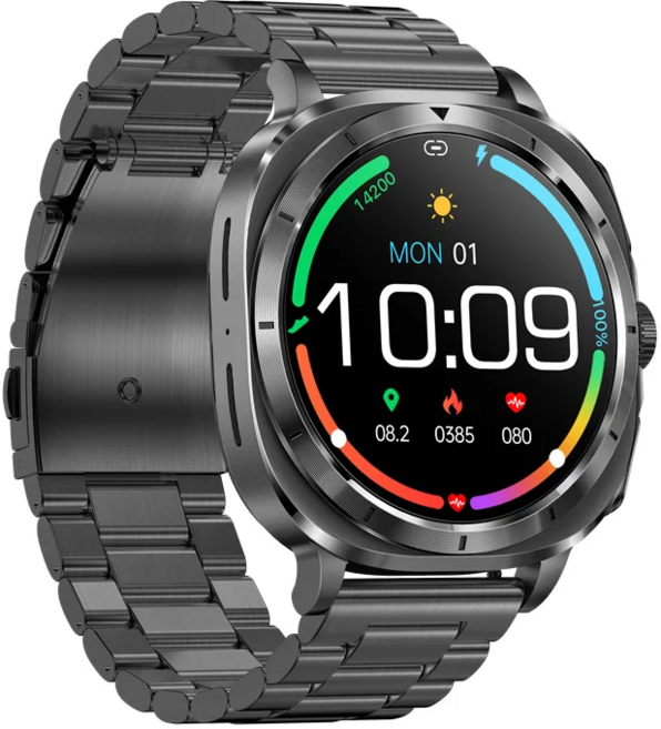 메디코치 바나바 스마트워치 비침습 건강관리 통화 체성분 블루투스 한국어지원 2026년형 최신형 기본세팅발송, 1-7.블랙메쉬, 3.5cm