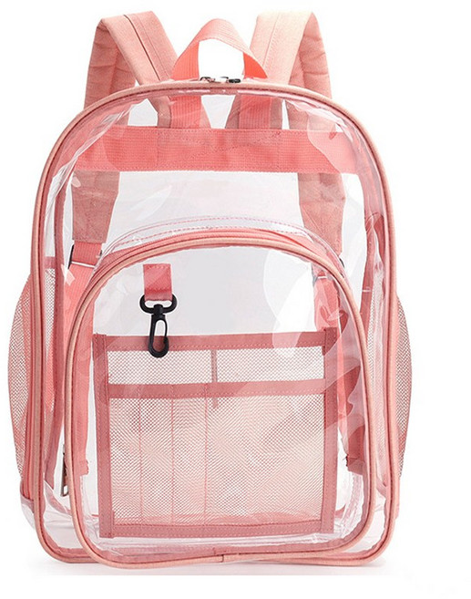 투명 야구 직관 가방 방수 백팩 pvc 야구가방 공연 관람 덕질 야구장 준비물 비치 짐가방, 베이비핑크, 1개