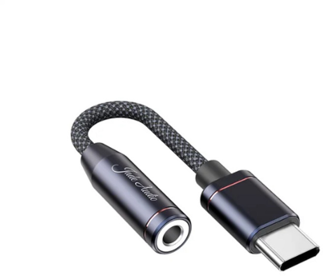 Fiio JA11 USB C 타입-3.5mm 이어폰/헤드폰 어댑터 USB C 케이블-3.5 오디오 보조 케이블 c 형 단자를 지원하는 휴대전화 검은색 은색, JA11 검은색