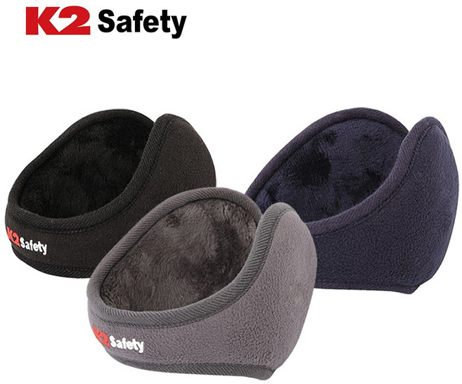 케이투세이프티 방한 귀마개 IMW20902 겨울용 한파 길이조절 귀도리, 블랙, 1개