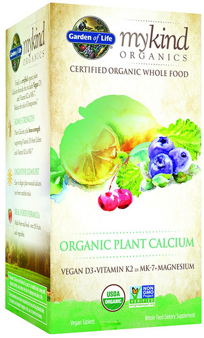 Garden of Life mykind 植物鈣純素錠, 180顆, 1個, 180錠