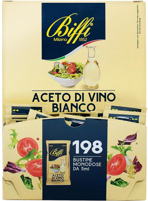 이탈리아 비피 Biffi 일회용 화이트와인 발사믹 식초 198개입, 2개, 5ml