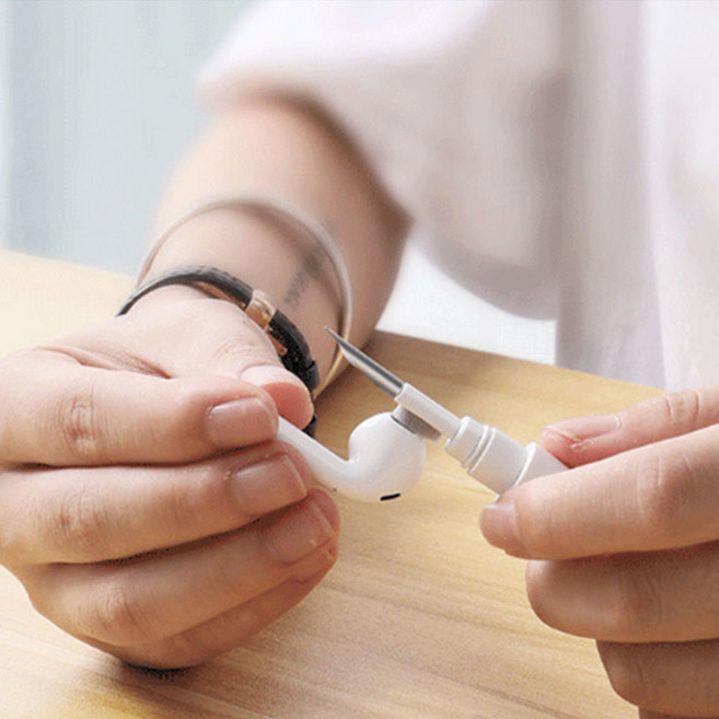 에어팟 청소 키트 무선 이어폰 클리너 청소솔 먼지제거, 에어팟 청소키트_화이트