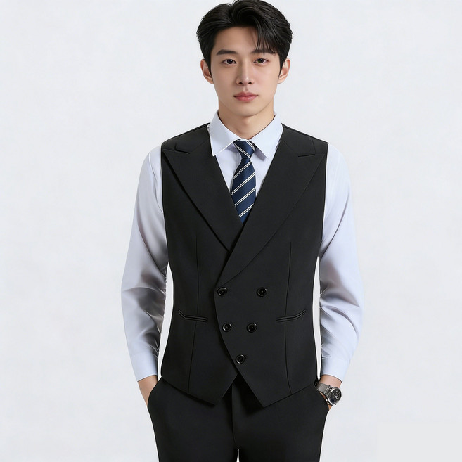 CBHV 남자 정장 베스트 캐주얼 오버사이즈 사계절 조끼