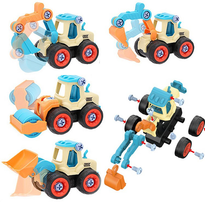 레츠토이 DIY 중장비만들기 유아 공구놀이세트, 혼합색상, 1세트