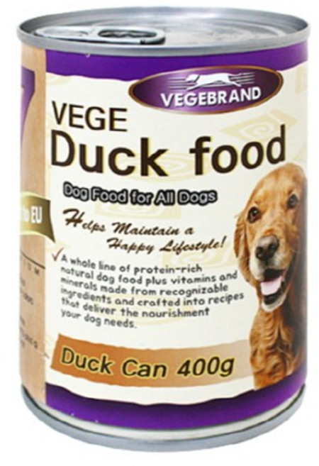 베게브랜드 강아지 통조림 대용량 캔, 오리, 400g, 6개