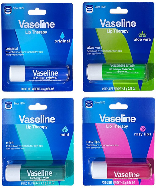 유니레버 바세린 립 테라피 4.8g 4가지향 1개, 로지