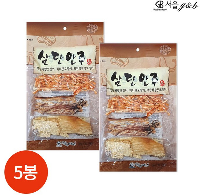 삼단안주 조미오징어, 50g, 5개