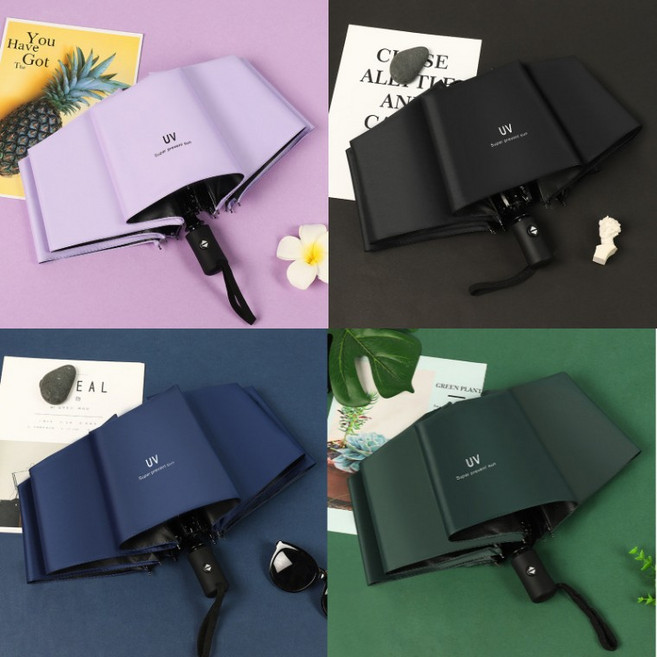 YMB 썬블로커 3단 자동우산 UV차단 양산 암막 접이식 원터치 초경량 우산
