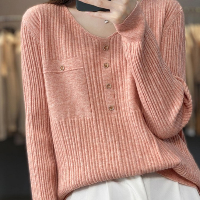 레일라 퓨링스 브이넥 니트 N24FKN080827