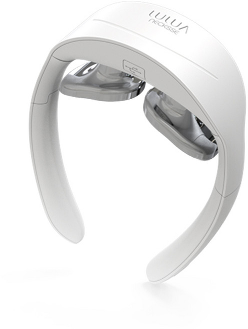 루루아 넥쎄 저주파 목마사지기 휴대용 온열 어깨 안마기, 화이트, 화이트