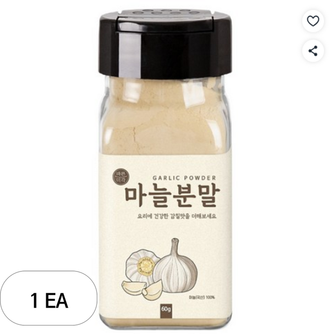 바른미각 마늘 분말, 1개, 60g