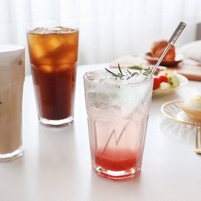 팔각 유리 온스컵 14oz 415ml AA 카페 유리잔 맥주 물컵(주, 팔각 에이드잔 22온스컵 635cc 52719, 1개