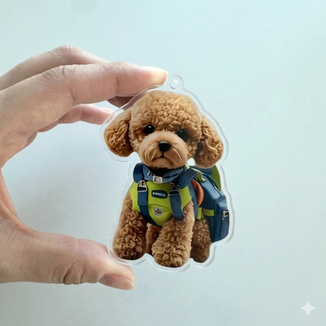 땡스스토리 강아지 고양이 스마트톡 그립 핸드폰거치대, 1개, 강아지4