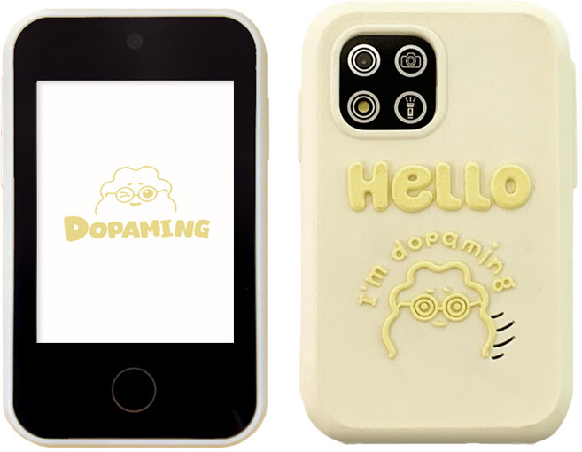 도파밍 키즈폰카메라 어린이 유아 아기 토이카메라, 터치폰 화이트