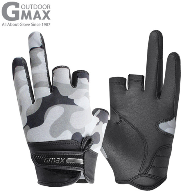 지맥스 밀리라이터 미끄럼방지 3컷 낚시장갑 레드 민물 바다 루어 피싱 그립장갑, 1개