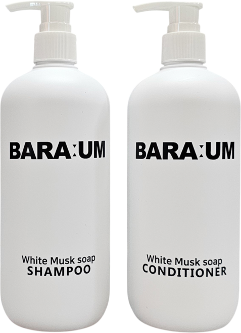 바라움 향기 좋은 화이트머스크솝 샴푸/컨디셔너 세트 약산성 두피 정수리냄새 청소년 사춘기, 1세트