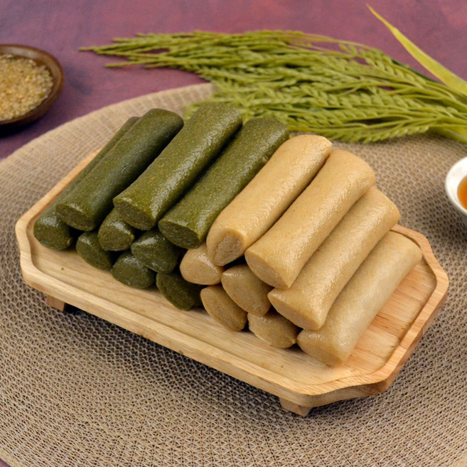 우리쌀 옛날 가래떡 먹을복세트 (발아현미+현미쑥) 총 2kg, 1세트