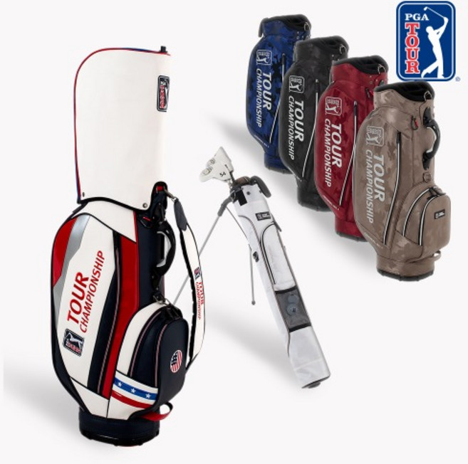 PGA 투어 노캐디 골프백 캐디백 5종, 카모 브라운
