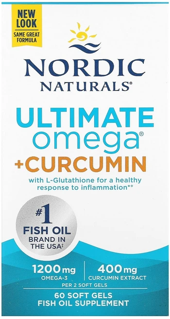 Nordic Naturals Ultimate Omega + 커큐민 소프트젤 60정, Nordic Naturals Ultimate Om..., 1개 - 쿠팡