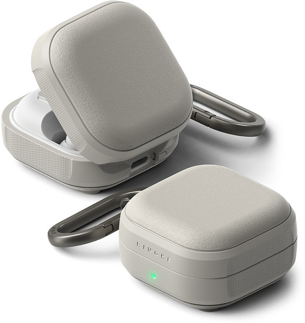 Ringke 磁吸抗震保護殼 適用 Galaxy Buds 4/4 Pro, 暖灰, 1個