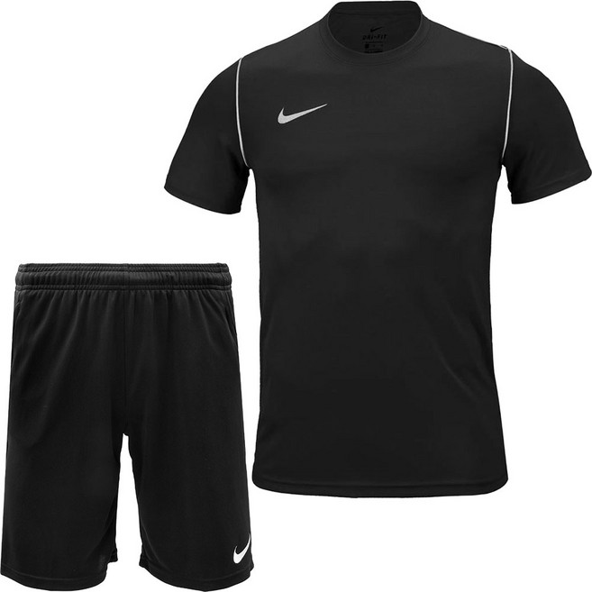 나이키 기능성 반팔티 반바지 운동복 세트 파크 블랙 남여공용 트레이닝복 + ALS 마스크