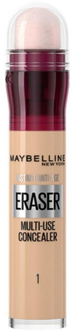 메이블린 에이지 리와인드 이레이저 1 라이트 컨실러 6ml Maybelline Age Rewind Eraser Concealer Light, 1개