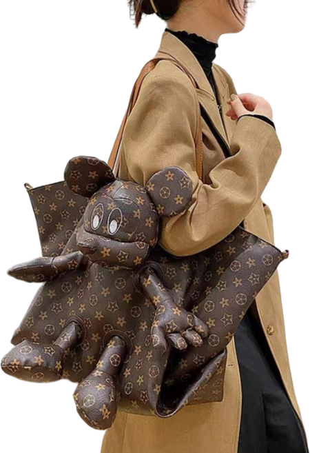 Mayfox 미키 피규어 캔버스 백팩 ss-001