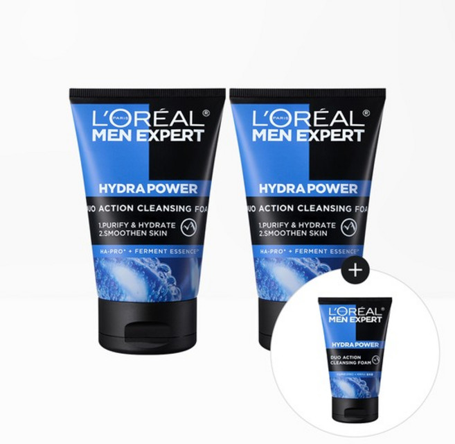 맨 이드라파워 아쿠아 클렌징폼 100ml 2개+클렌징폼 50ml
