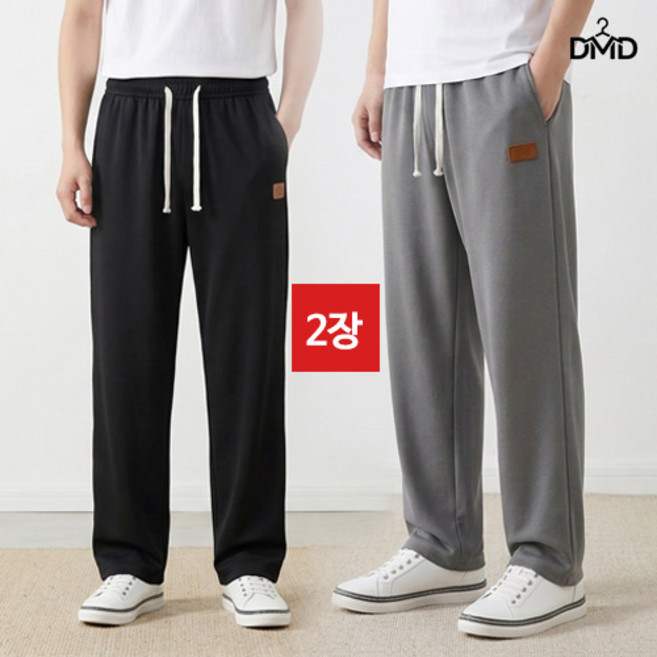 2P 다몬딱 냉감 바지 밴딩 남성 시원한 쿨
