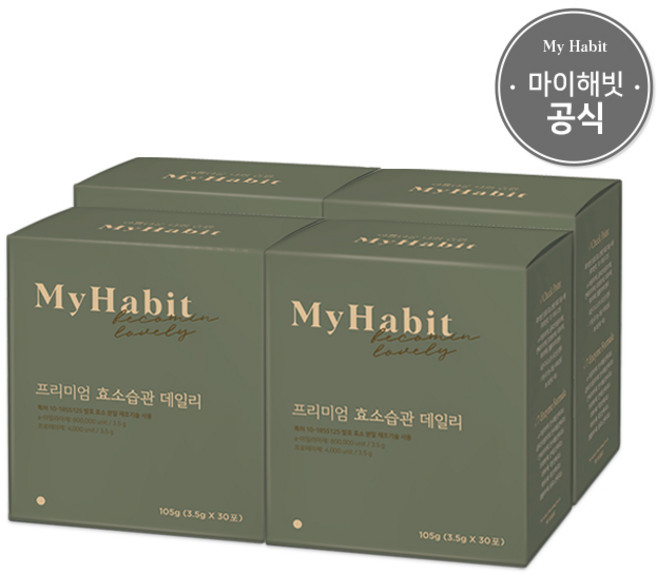 마이해빗 프리미엄 효소습관 데일리 3.5g x 30포, 105g, 4개