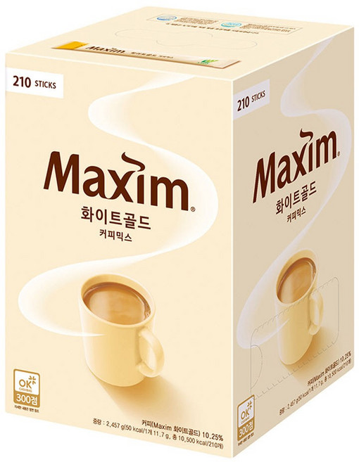 동서 맥심 화이트골드 커피믹스, 11.7g, 210개입, 1개