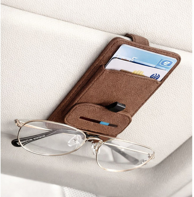 코지어스 자동차썬바이저 클립선글라스 자동차틈새포켓 차량용선글라스거치대 차량수납함, 딥 버건디, 1개