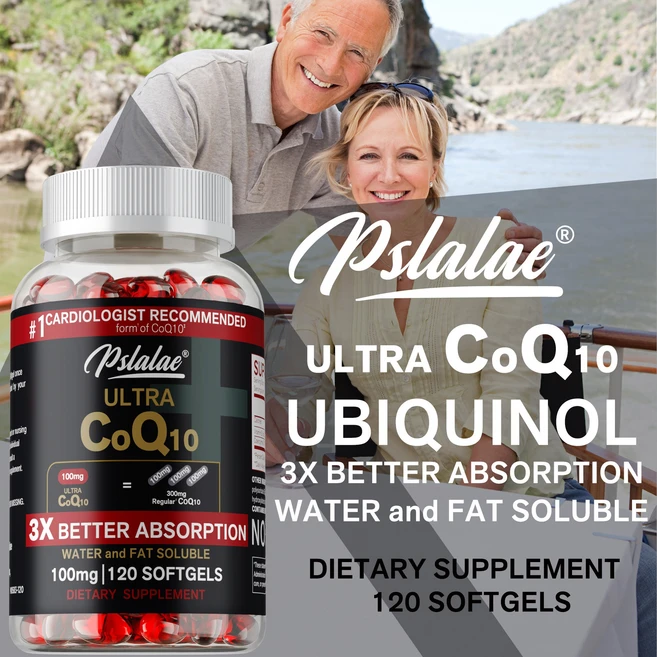 코엔자임 Q10 100mg 3배 흡수율 수용성 및 지용성 코엔자임 Q10 천연 보충제, 1개, 60정 - 쿠팡