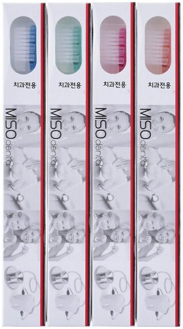미소덴탈 성인 이중슬림모 칫솔, 20개, 1개입