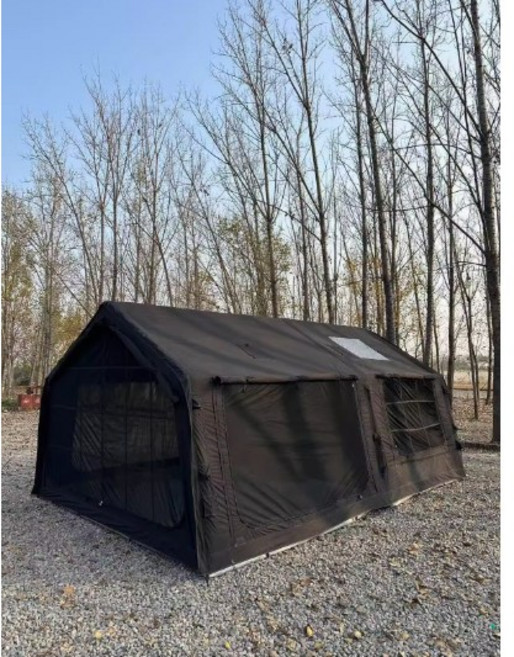 星火 MARS08 充氣露營帳篷, MARS08（黑色）TC棉充氣帳,主帳8+氣柱客廳8