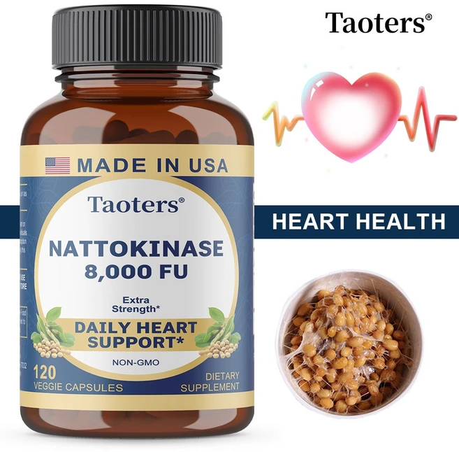 나토키나아제 8 000 FU 보충제 - 혈압 밸런스 유지 심혈관 건강 지원, 1개, 60회분 - 쿠팡
