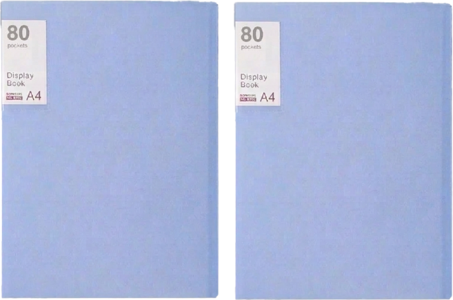 애니모어 기본 A4 클리어 파일 파일철 화일, 2개, 블루 80매