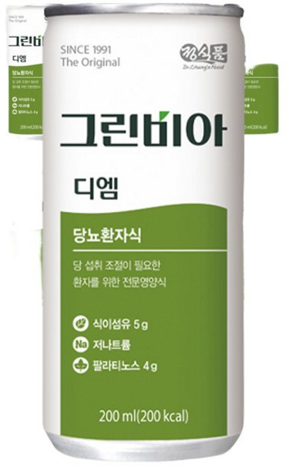 그린비아 디엠 당뇨환자식 200ml 30캔, 30개