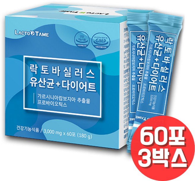 락토테미 락토바실러스 유산균다이어트, 180g, 3개