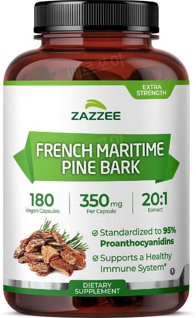 Zazzee 피크노제놀 350mg 180캡슐 여성갱년기영양제 50대여성, 180정, 1개
