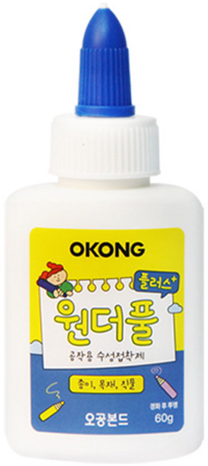 오공 원더풀 플러스 무독이 무독성 접착제 목공풀, 2개
