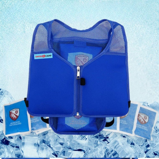 시원한 여름 아이스 조끼 여름 쿨조끼 냉조끼 쿨링조끼 냉감조끼 냉각조끼 얼음조끼 메쉬조끼 쿨러백 + 냉매8개 포함