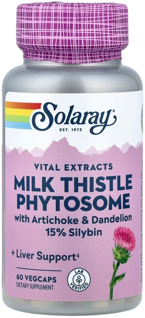 솔라레이 바이탈 추출물 밀크시슬 파이토솜 베지 캡슐 60정, 1개 - 쿠팡